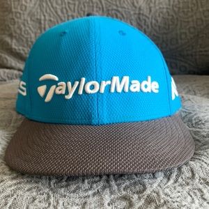 TaylorMade M1 PSI New Era 9Fifty Snapback Black Golf Hat One Size Light Blue